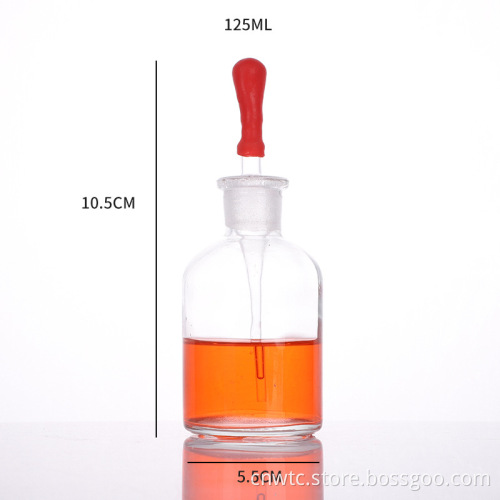 High Borosilicate Glass Dropper Bottles in Various Sizes: 30ml, 60ml, and 125ml Reagent Bottles with Droppers